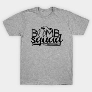 Vintage Bomb Squad Dinger Hitter Baseball Hitting Classic BLACK T-Shirt